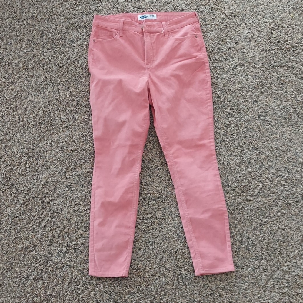 Corduroy pink skinny jeans
